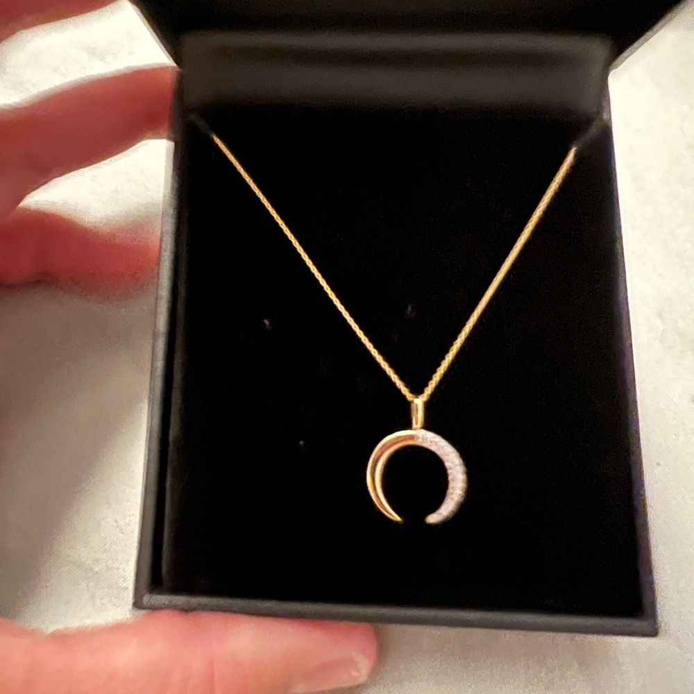 14kt gold moon charm